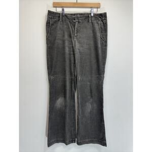 Eddie Bauer Pants Women's Size 10 Gray‎ Corduroy Flare Stretch Dark Casual